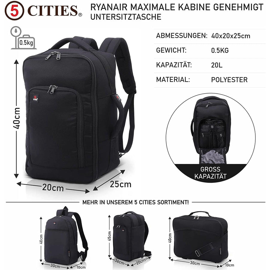 Aerolite Neu 2024 Ryanair 40x20x25 Maximale GroBe Handkabinengepack Ha Packed Direct DE