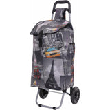 Hoppa 57L Stabiler Einkaufstrolley klappbar Shoppingtrolley multifunktional Einkaufsroller abnehmbare Tasche Rollen Einkaufswagen Wagen