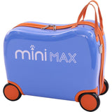 Aerolite MiniMax Kinder-Ride-On-Koffer, passend für 45x36x20cm, EasyJet, maximale Größe, Kinder-Handgepäck mit Rollen, 29 l (blau)