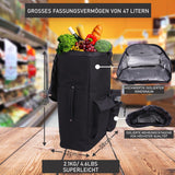 Hoppa Vollständig Isolierte, Leichte 2024 Modell 2 Räder Große 42Liter Kapazität Einkaufstrolley Tasche 95cm, 2.1kg Mit Schulterriemen 2 Jahre Garantie