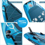 Aqua Spirit Aufblasbares Stand Up Paddle Board SUP Barracuda Kajak- 320x79x15cm/457x91x15cm - Erwachsene Anfänger/Experten | 150 kg Limit -Sitz, Paddel, Kajakblatt, Pumpe, Tasche 2 Jahre Garantie