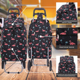 Hoppa 57L Stabiler Einkaufstrolley klappbar Shoppingtrolley multifunktional Einkaufsroller abnehmbare Tasche Rollen Einkaufswagen Wagen