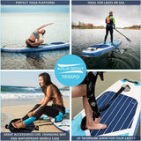 Aqua Spirit Aufblasbares Stand Up Paddle Board SUP Tempo Komplett-Set - 305x81x13cm/320x81x15cm - Erwachsene Anfänger/Experten - mit Rucksack, Leine, Paddel, Wickelauflage und 2 Jahre Garantie