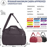 Aerolite New 2024 Ryanair (40x20x25cm) Maximale Größe der Kabinenreisetasche - Nehmen Sie den Max an Bord, Zugelassen für Lufthansa