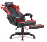 Olsen & Smith XTREME Gaming-Stuhl, neues und verbessertes Modell 2024, ergonomischer Büro-Schreibtisch-PC-Computer-Relax-Drehstuhl, abnehmbare gepolsterte Kopfstütze, Lordosenstützkissen und Fußstütze