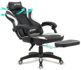 Olsen & Smith XTREME Gaming-Stuhl, neues und verbessertes Modell 2024, ergonomischer Büro-Schreibtisch-PC-Computer-Relax-Drehstuhl, abnehmbare gepolsterte Kopfstütze, Lordosenstützkissen und Fußstütze