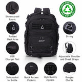 Aerolite 45x36x20cm easyJet Maximum Premium Quality Tactical Backpack, hergestellt aus recyceltem, umweltfreundlichem, duschresistentem Material, 10 Jahre Garantie - Aerolite DE