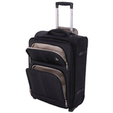 Aerolite 55x40x20 Erweiterbar 55x40x23 Lufthansa Eurowings Ryanair Höchstbetrag Leichter Handgepäck Handgepäckkoffer Koffer Bordgepäck Trolley Schwarz