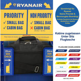 Aerolite (55x40x20cm) Lufthansa, Eurowings, TUIfly, Sunexpress, Ryanair Höchstbetrag Leichter Hartschale Bordgepäck Handgepäck Handgepäckkoffer Kabinentrolley Reisekoffer Trolley Koffer, Kohlegrau - Aerolite DE