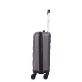 Aerolite (55x40x20cm) Ryanair Höchstbetrag 4 Rollen Leichter Hartschale Bordgepäck Handgepäck Handgepäckkoffer Kabinentrolley Trolley Koffer, Kohlegrau - Aerolite DE