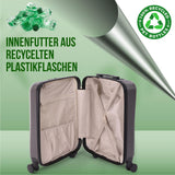 Aerolite (55x40x20cm) Ryanair Höchstbetrag 4 Rollen Leichter Hartschale Bordgepäck Handgepäck Handgepäckkoffer Kabinentrolley Trolley Koffer, Kohlegrau - Aerolite DE