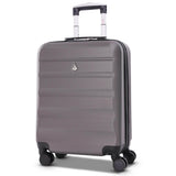 Aerolite (55x40x20cm) Ryanair Höchstbetrag 4 Rollen Leichter Hartschale Bordgepäck Handgepäck Handgepäckkoffer Kabinentrolley Trolley Koffer, Kohlegrau - Aerolite DE