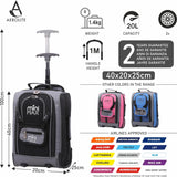 Aerolite MiniMAX 20L Ryanair 40x20x25 Maximale Größe Handgepäck unter dem Sitz Trolley-Rucksack Handgepäcktasche für die Handgepäckkabine mit 2 Jahren Garantie (Blau)