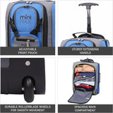 Aerolite MiniMAX 20L Ryanair 40x20x25 Maximale Größe Handgepäck unter dem Sitz Trolley-Rucksack Handgepäcktasche für die Handgepäckkabine mit 2 Jahren Garantie (Blau)