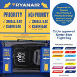 Aerolite MiniMAX 20L Ryanair 40x20x25 Maximale Größe Handgepäck unter dem Sitz Trolley-Rucksack Handgepäcktasche für die Handgepäckkabine mit 2 Jahren Garantie (Blau)