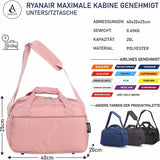 Aerolite New 2024 Ryanair (40x20x25cm) Maximale Größe der Kabinenreisetasche - Nehmen Sie den Max an Bord, Zugelassen für Lufthansa