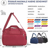 Aerolite New 2024 Ryanair (40x20x25cm) Maximale Größe der Kabinenreisetasche - Nehmen Sie den Max an Bord, Zugelassen für Lufthansa