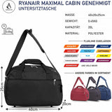 Aerolite New 2024 Ryanair (40x20x25cm) Maximale Größe der Kabinenreisetasche - Nehmen Sie den Max an Bord, Zugelassen für Lufthansa