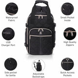 Aerolite Ryanair Rucksack, 40 x 20 x 25 cm, maximale Größe, umweltfreundlich, Kabinengepäck, zugelassen, Reisegepäck, Reisetasche, Flugerucksack, mit 10 Jahren Garantie (gesteppt), Schwarz - Aerolite DE