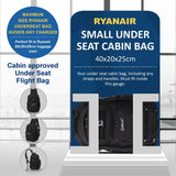 Aerolite Ryanair Taktischer Rucksack, maximale Größe, umweltfreundlich, wasserabweisend, Kabinengepäck, Camping, Wandern, Trekking, 20 l, zugelassen, Reisegepäck, Flugreiserucksack mit 10 Jahren - Aerolite DE