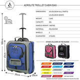 Aerolite Minimax Passt easyJet 45x36x20cm Handgepäck Unter Sitz Trolleys Rucksack Carry On Handgepäcktasche