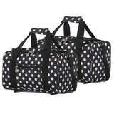 5 Cities (40x20x25cm) Holdall Bag (x2 Set) | Black Polka