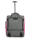 MiniMAX (45x35x20cm) Kindergepäck Carry On-Koffer mit Rucksack und Beutel (Blau + Pink)