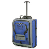 MiniMAX (45x35x20cm) Kindergepäck Carry On-Koffer mit Rucksack und Beutel (x2 Blau + x1 Pink)