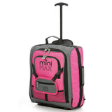 MiniMAX (45x35x20cm) Kindergepäck Carry On-Koffer mit Rucksack und Beutel (x2 Pink + x1 Blau)